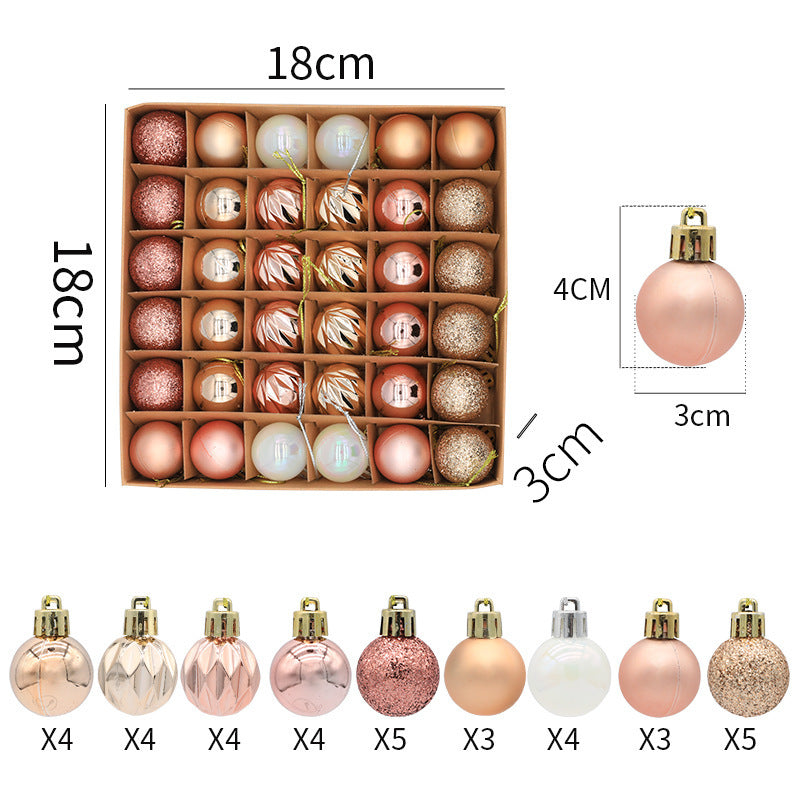 36-Piece Christmas Ornament Set for Colorful Trees