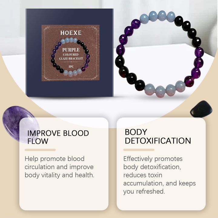 Purple Glass Bead Bracelet for Colorful Everyday Style