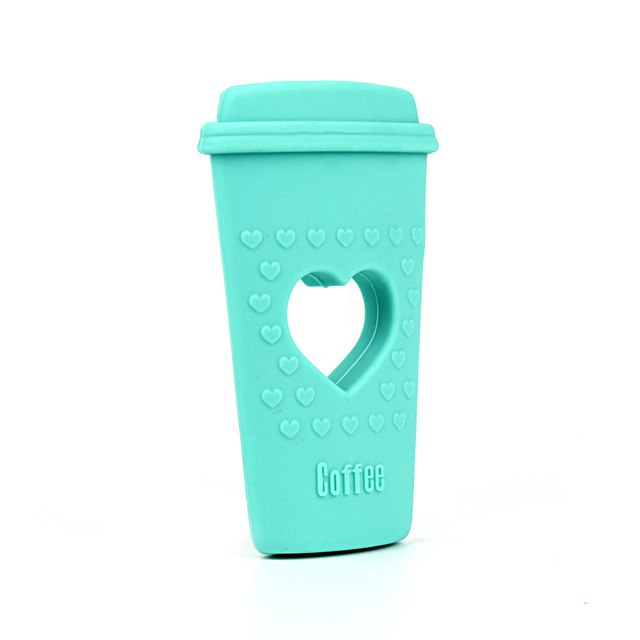 Silicone Coffee Cup Teether for Gentle Gum Relief