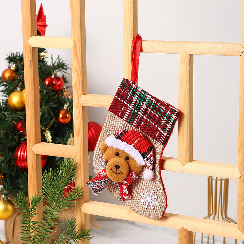 Christmas Stocking Set: Rustic Character Gift Bags