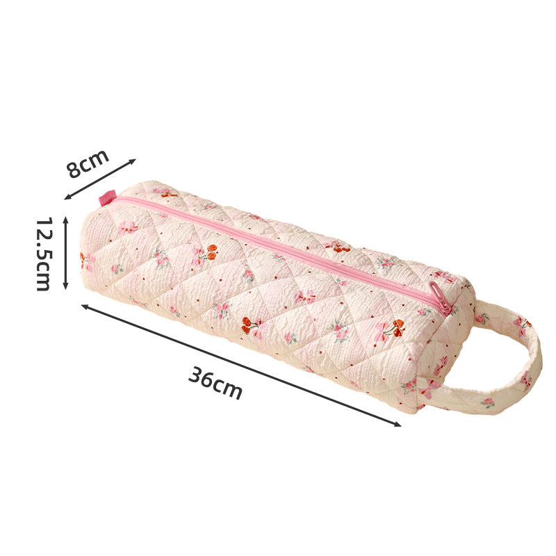Padded Hair Dryer Storage Bag, Quilted Cotton Travel Case