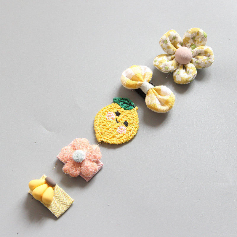 Girls Hair Clips – Colorful Crown, Bow & Flower Set
