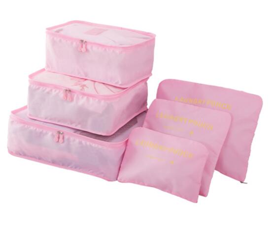 Waterproof Packing Cubes Set with Double Zipper for Travel