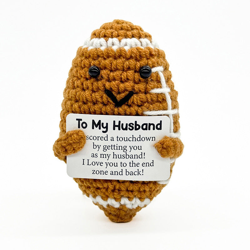 Handmade Knitted Gift Doll With Heartfelt Message