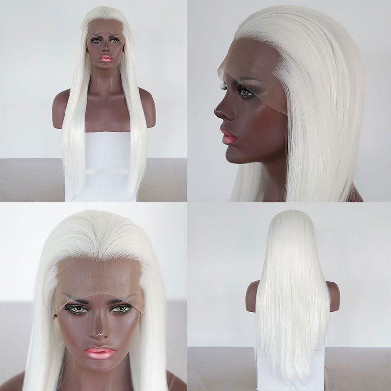 Ancient Style White Wig for Striking Hanfu Cosplay