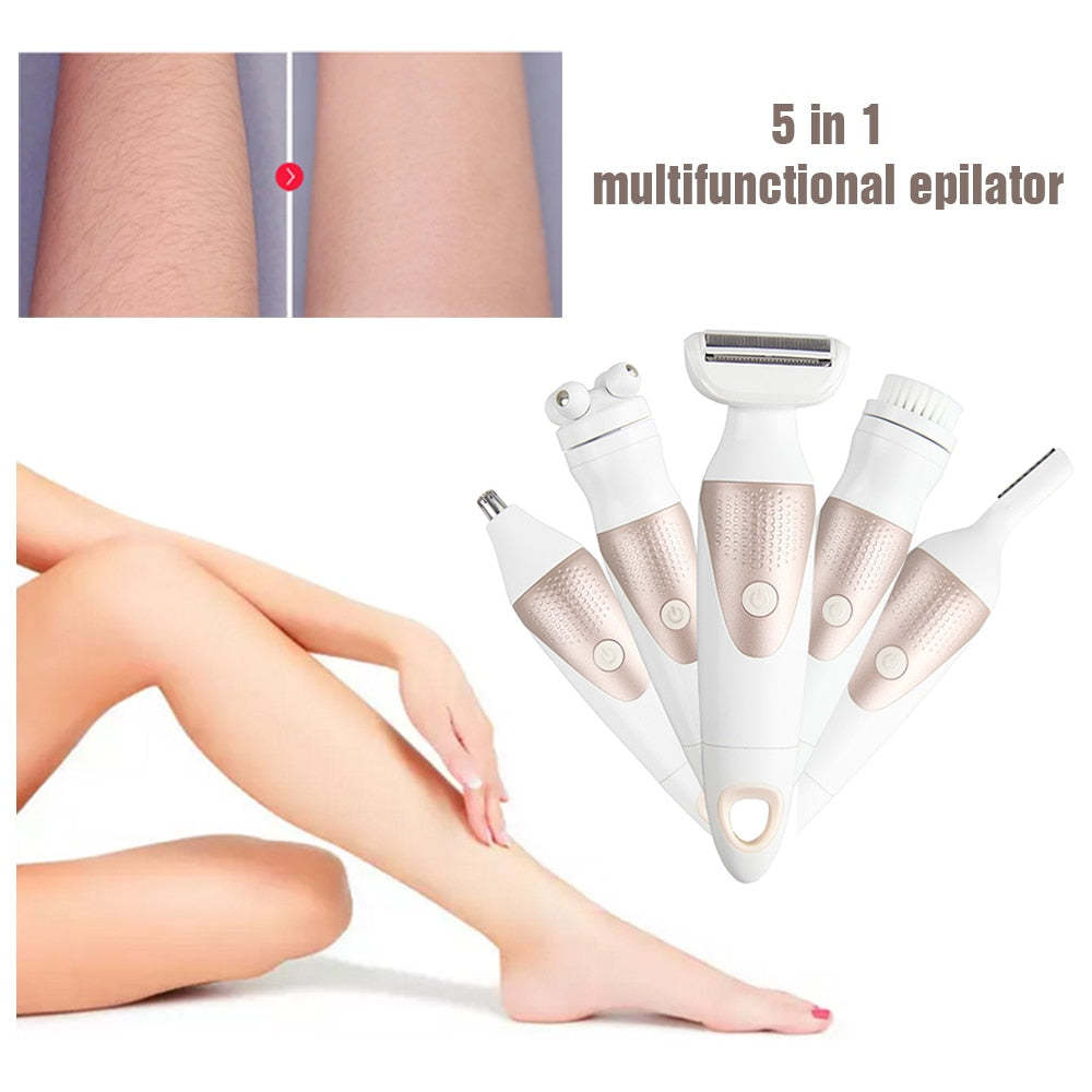 5-in-1 Electric Shaver for Women | 5-Function Groomer
