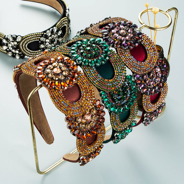 Baroque Headband: Jeweled Retro Glamour Hair Accessory