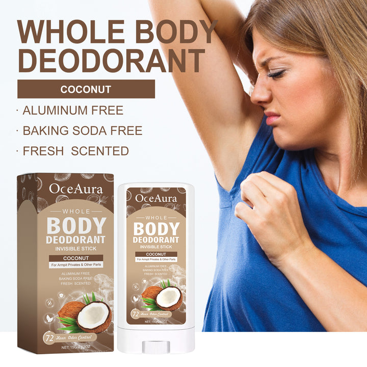 Whole Body Deodorant Stick for 72-Hour Fresh Coconut