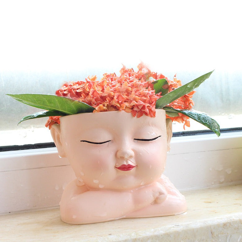 Face Flower Pot Planter for Succulents and Desk Decor