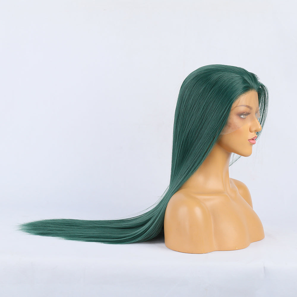 Long Teal Lace Front Wig for Instant Dramatic Length