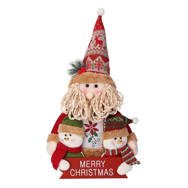 Santa Snowman Family Christmas Tabletop Decoration