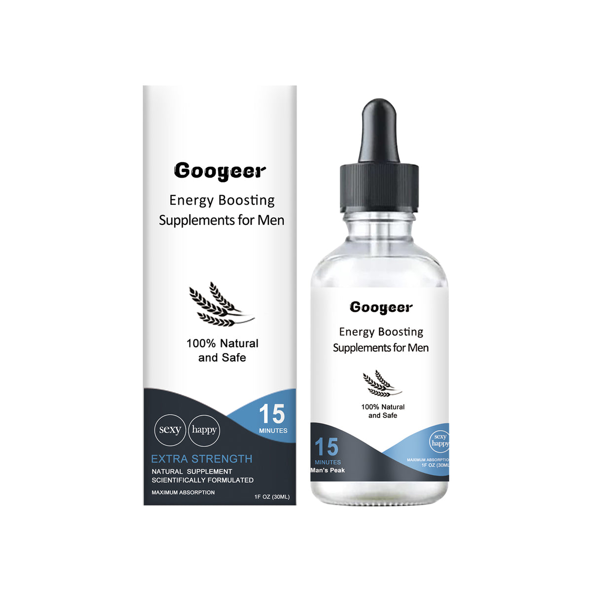 Men's Energy Supplement — Fast Natural Vitality Boost in 15