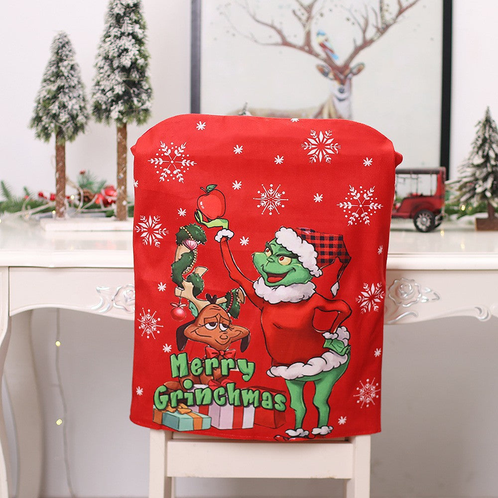 Christmas Chair Covers for Festive Grinch Dining Decor