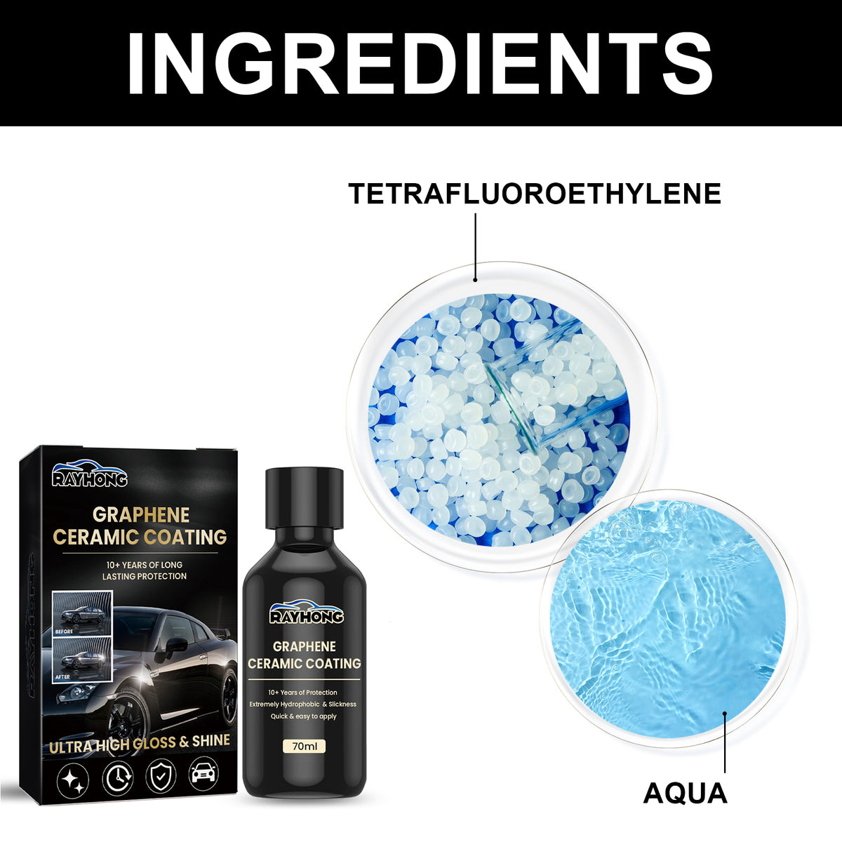 Graphene Ceramic Coating for High-Gloss Car Paint Care