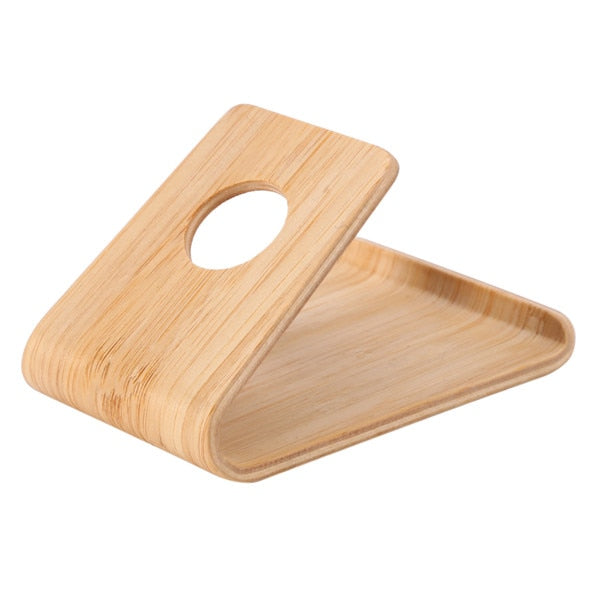 Walnut Wood Phone Stand for Desk, Slim and Lightweight