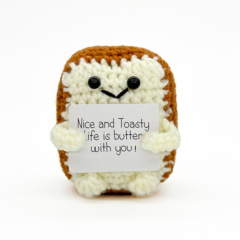 Handmade Knitted Gift Doll With Heartfelt Message