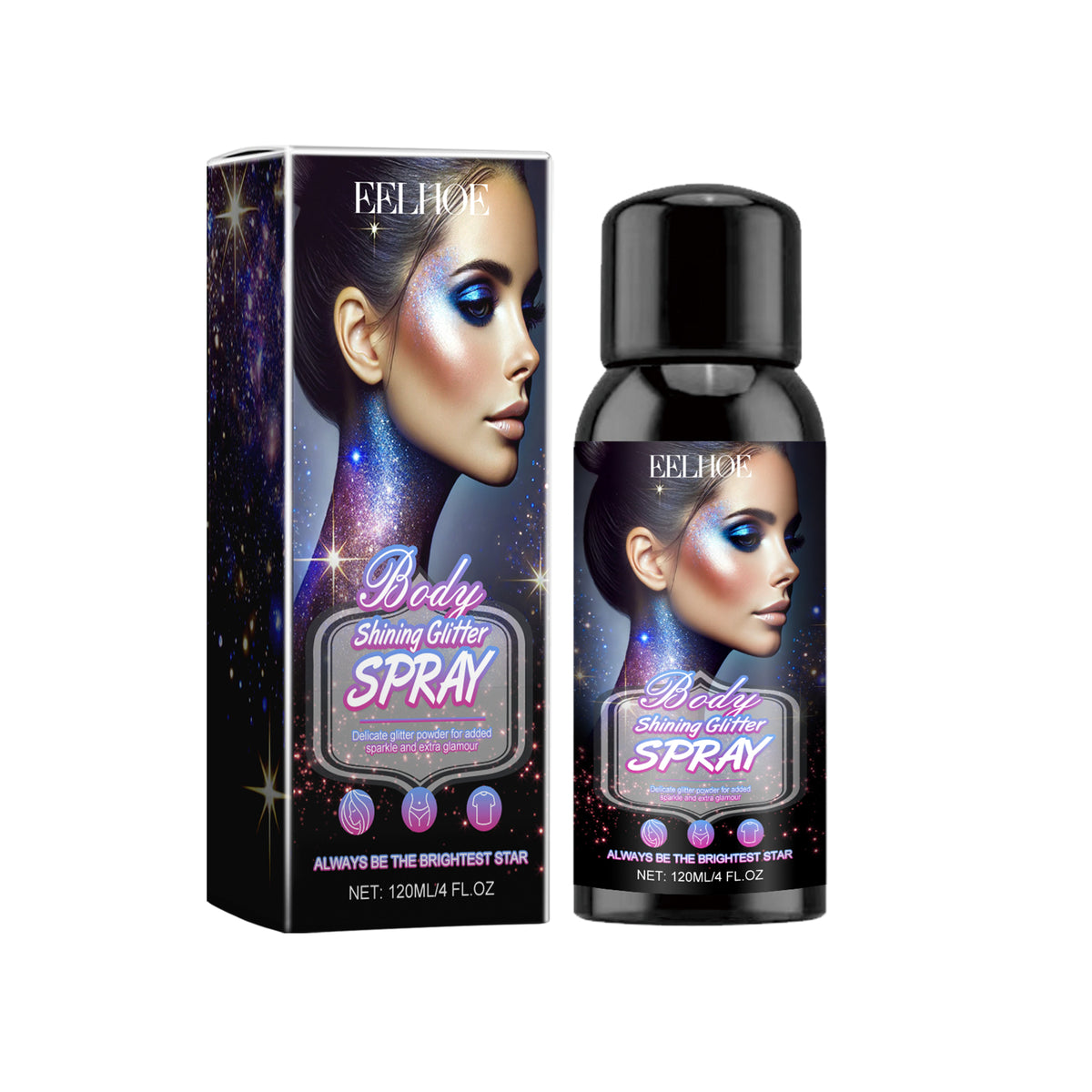 Body Glitter Spray for Long-Lasting Radiant Skin