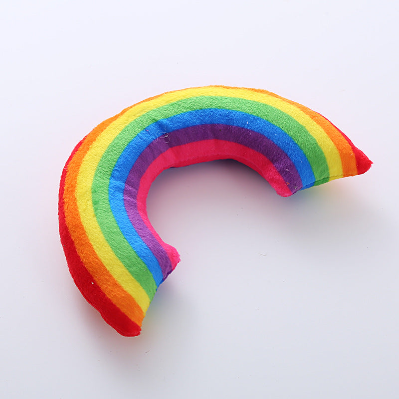 Rainbow Catnip Cat Toy Set for Indoor Play and Cuddles
