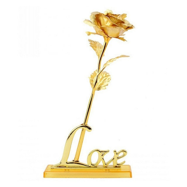 Artificial Golden Rose Gift for Lasting Romantic Memories