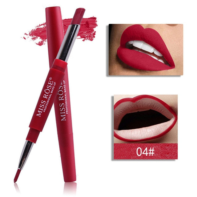 Miss Rose Double-Ended Lip Liner Pencil for Defined Lips