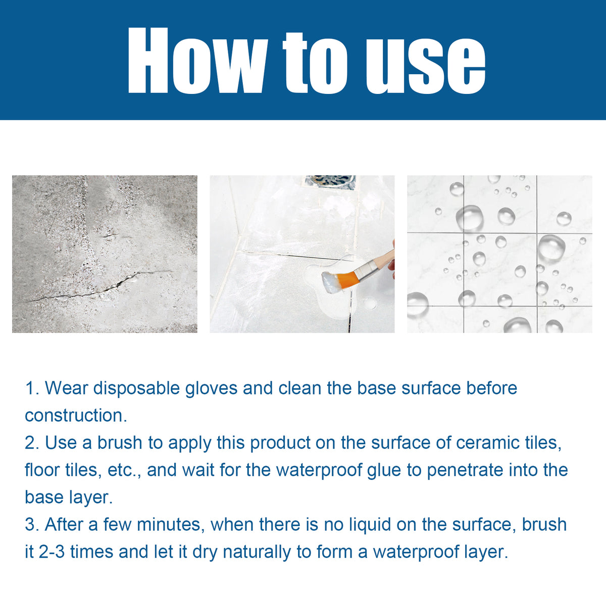 Waterproof Sealant for Bathroom Leak Repair & Tiles