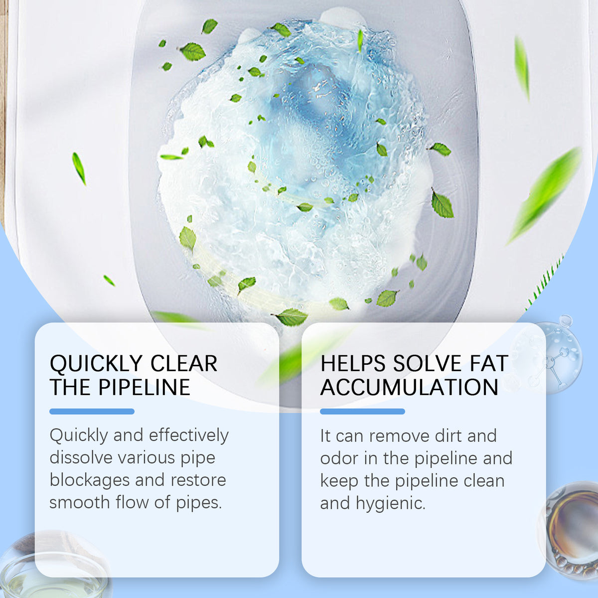 Drain Clog Remover Powder With 8 Pre-Measured Sachets