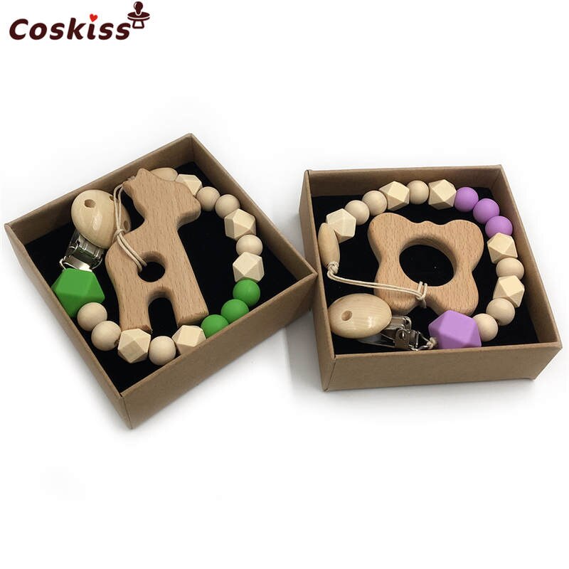 Wooden Baby Teether Set for Easy Little-Hand Grip