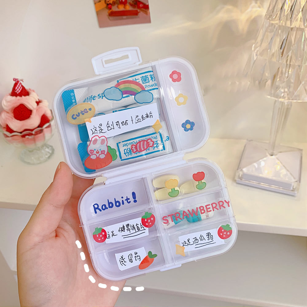 Travel Pill Organizer Case with Separate Compartments