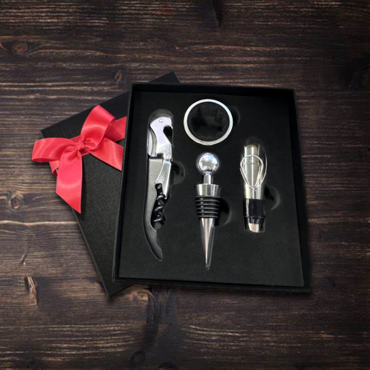 Wine Opener Set With Serving Tools & Presentation Box
