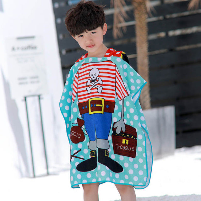 Kids Hooded Beach Towel for Quick-Dry Full Coverage