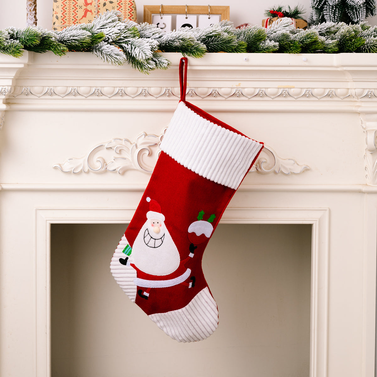 Christmas Stocking Set for Festive Family Mantel Decor