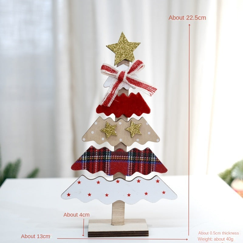 Christmas Wooden Desktop Decor for Festive Table Displays