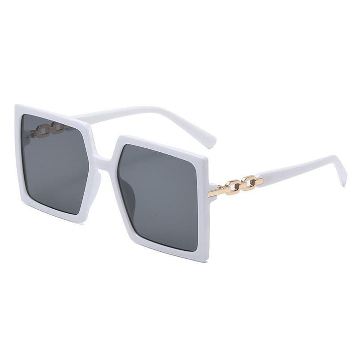 Women's Sport Sunglasses With Oversized Gold Chain Frames