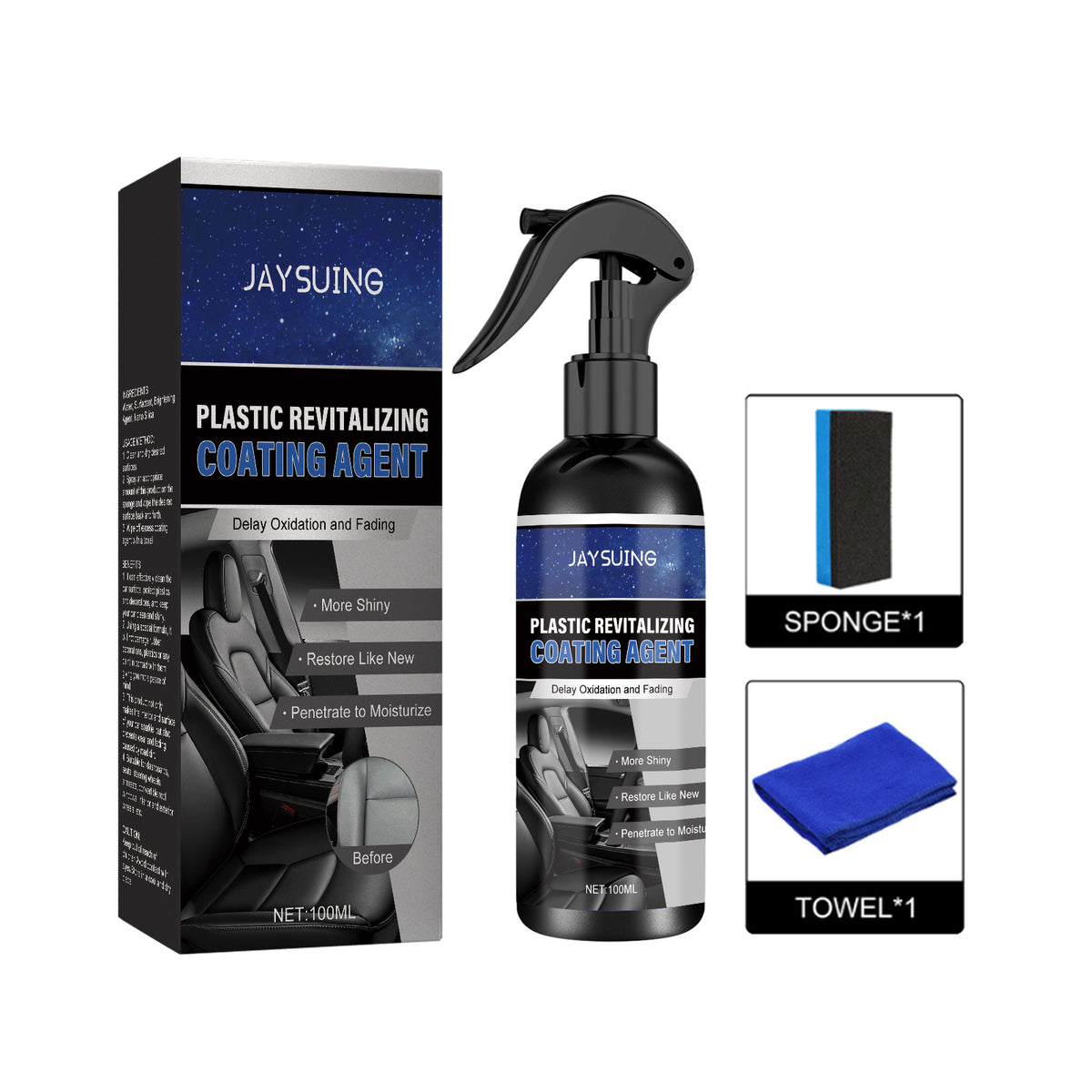 Car Interior Coating Agent for Like-New Plastic Shine