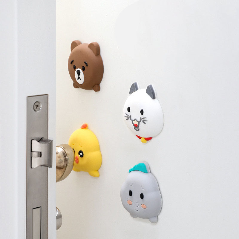 Punch-Free Silicone Door Stopper That Protects Walls