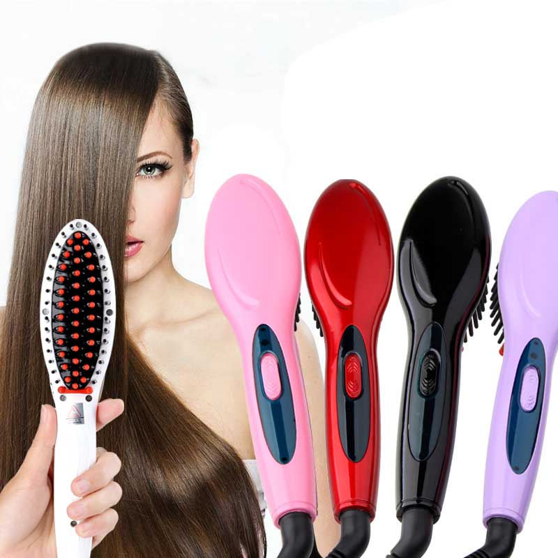 Electric Hair Straightener Brush for Faster Styling