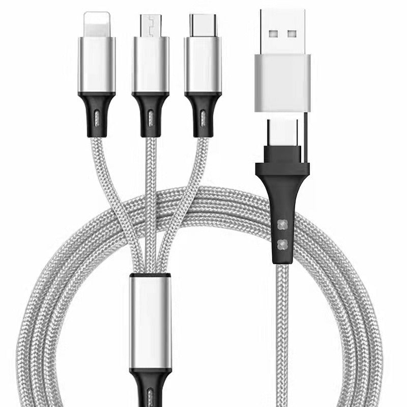 1.2 m 3-in-1 Charging Cable for Lightning, Micro-USB, USB-C