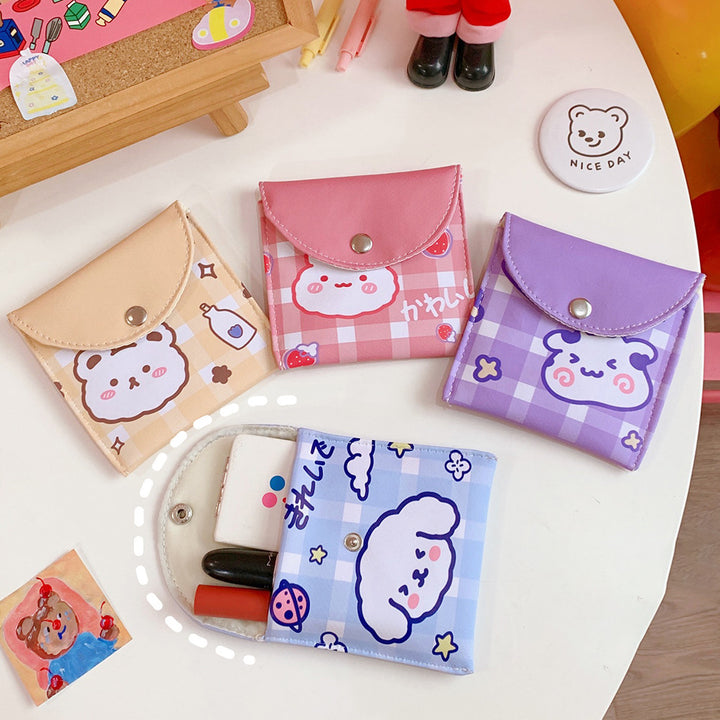 Cute Snap Coin Purse Pouch for Pads, Makeup & Coins