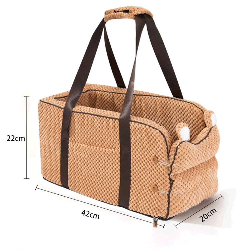 Portable Pet Car Seat for Small Dogs and Cats Travel