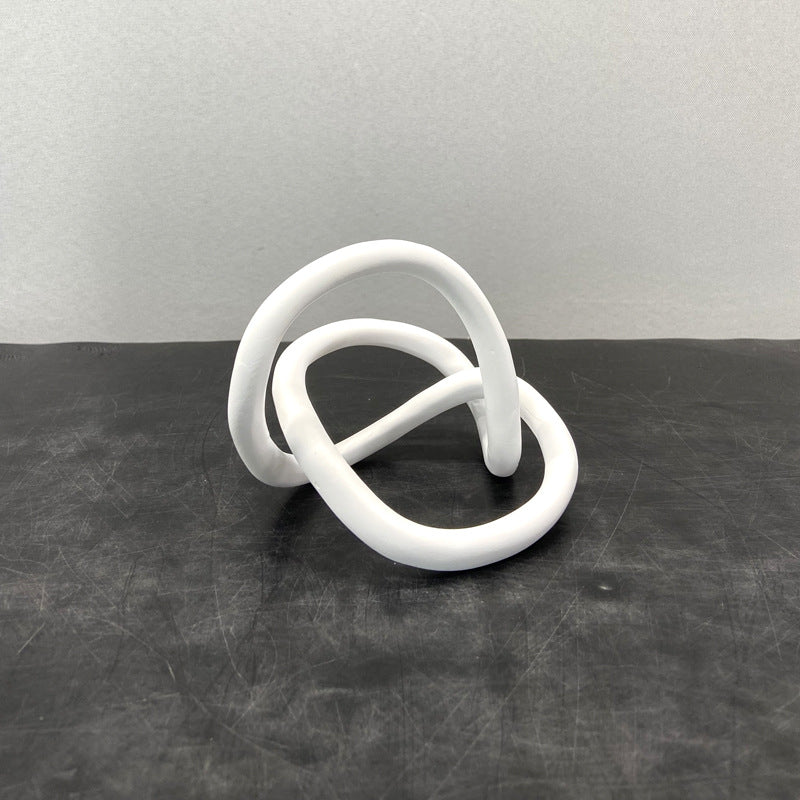 Black Resin Knot Ornament for Elevated Modern Interiors