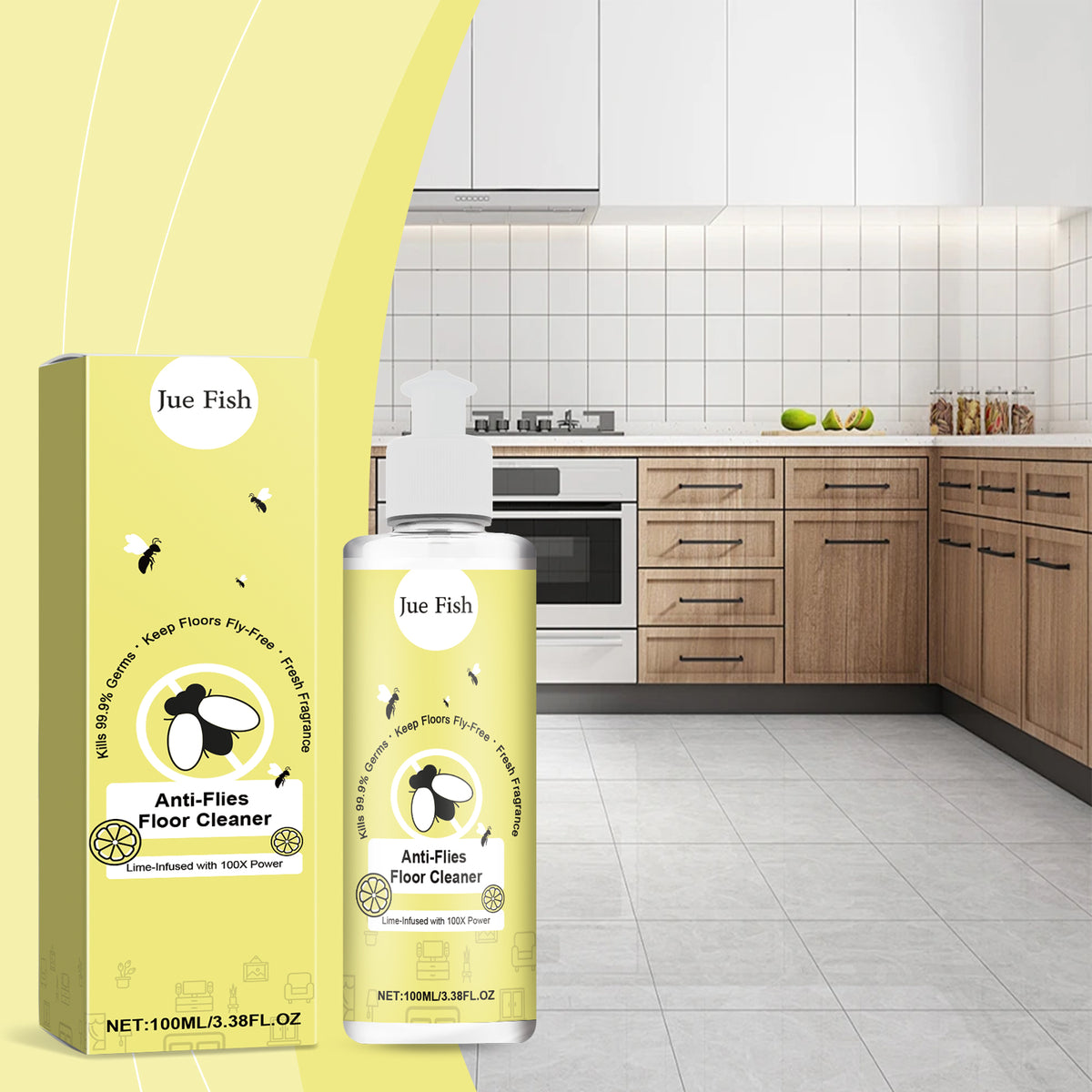 Anti-Fly Floor Cleaner for Fresh, Stain-Free Floors
