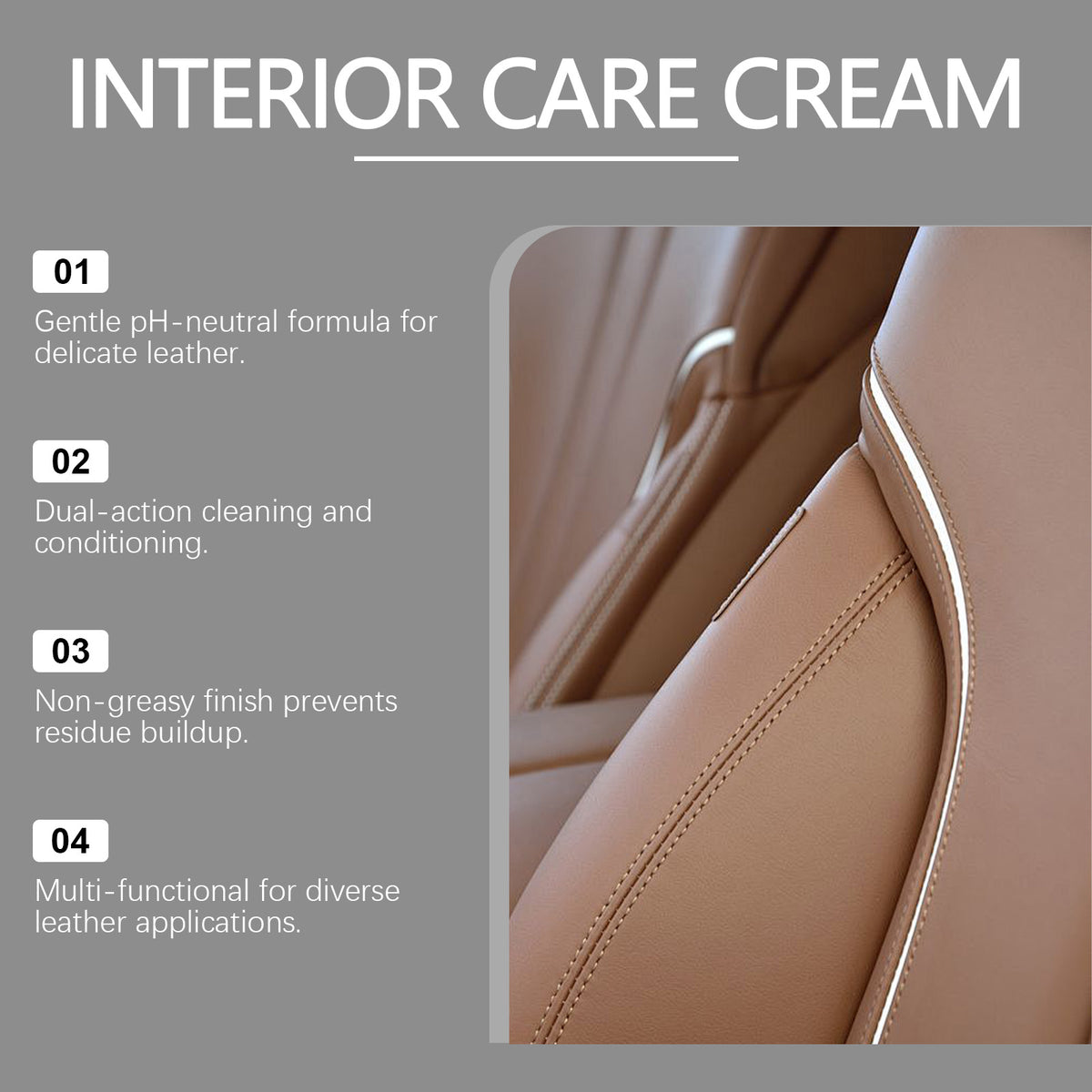 Car Leather Cleaner & Conditioner | Homonth Care Cream