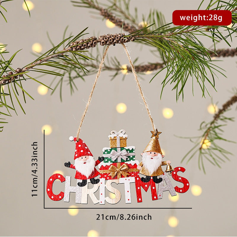 Christmas Welcome Door Sign – Rustic Wooden Decor