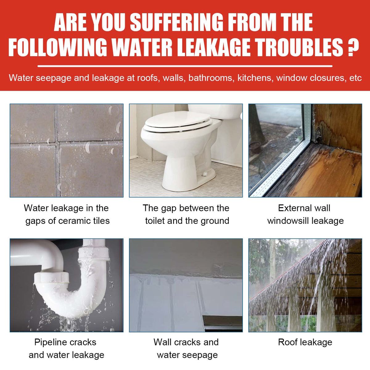 Waterproof Adhesive for Leak Repair | Clear Surface Seal