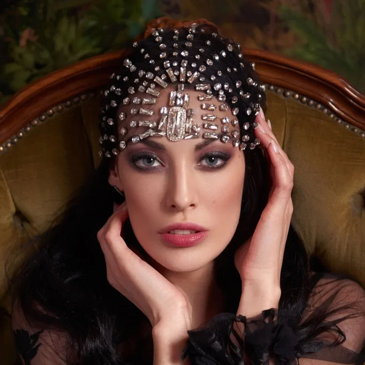 Rhinestone Bridal Headband for a Regal Wedding Look