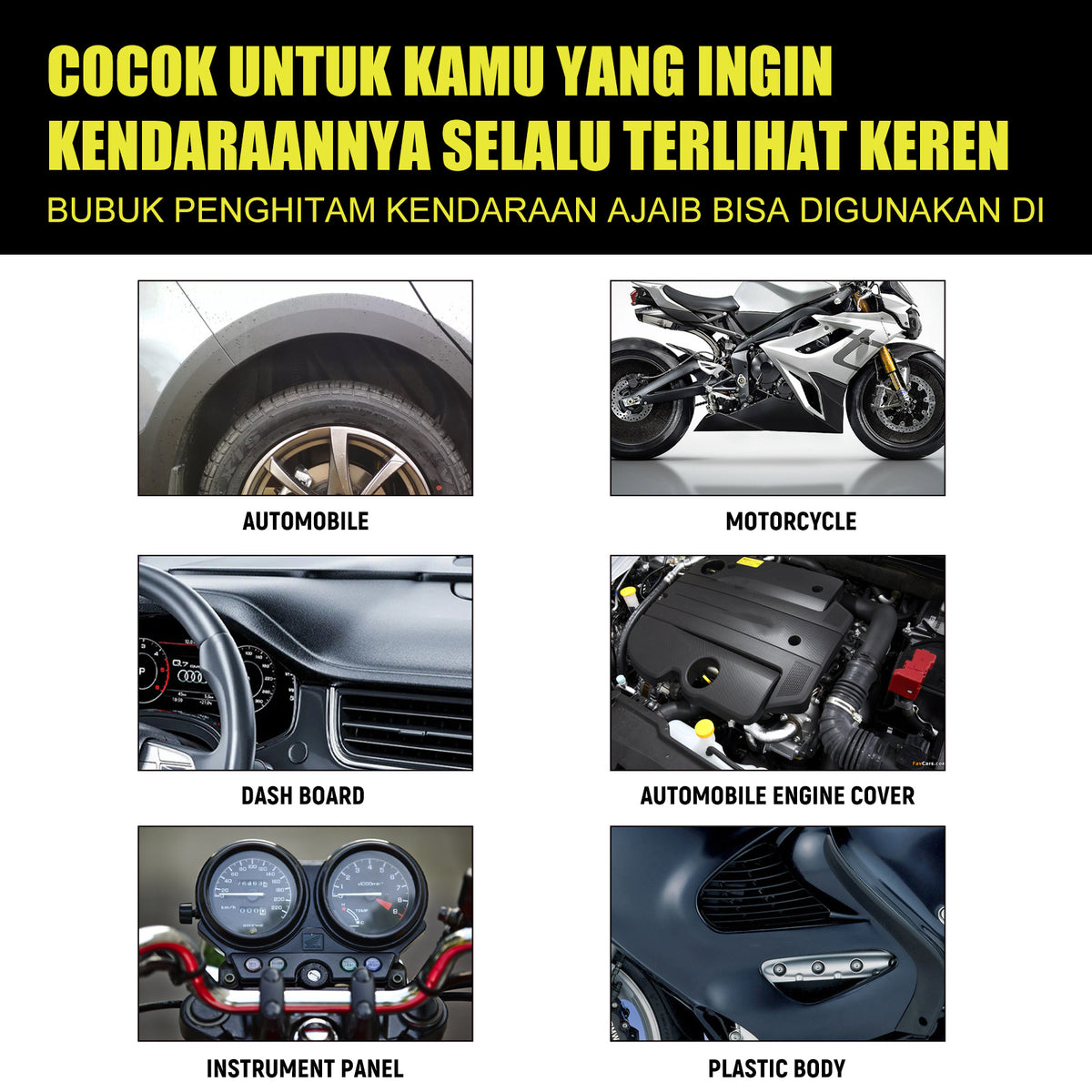 Automotive Plastic Restorer for Faded Trim & Dashboards