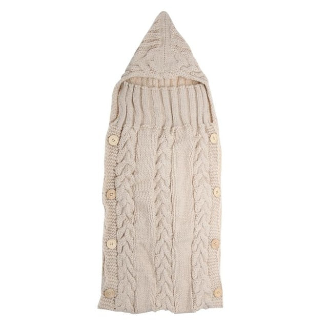 Baby Swaddle Wrap, Warm Hooded Cocoon for Newborns