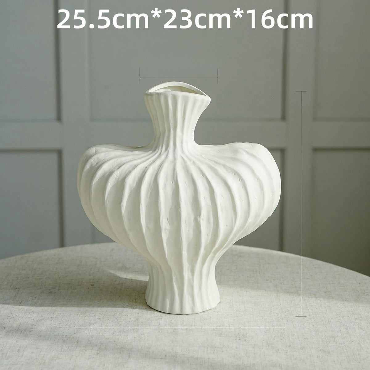 Ribbed Sculptural Vase for Elevated Modern Home Decor