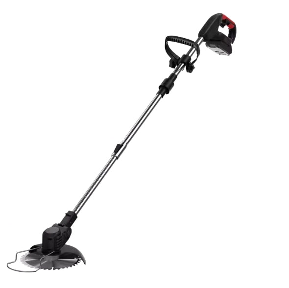 Foldable Cordless Lawn Trimmer with Wheels & 90° Fold