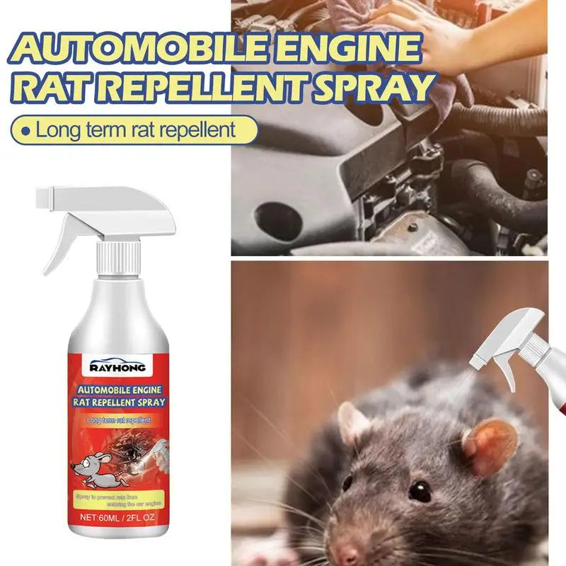 Car Engine Rodent Repellent Spray, Long-Lasting 60ml